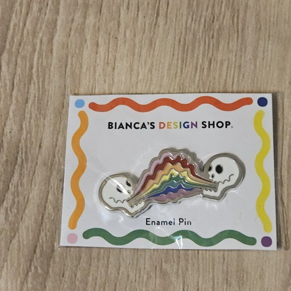 Lot Of 10 Enamel Gay Pride Pins She He They Rainbow Queer Joy Proud Lot #3
